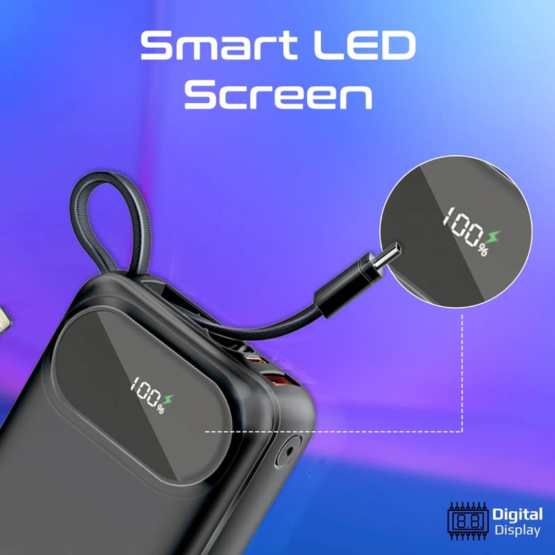 بطارية الشحن الخارجية Promate PowerPod-20 سعة 20000 مللي أمبير في الساعة فائقة الحجم بقدرة 35 وات SuperSpeed™ مع USB-C مدمج وكابل Lightning بطارية الشحن الخارجية Promate PowerPod-20 سعة 20000 مللي أمبير في الساعة فائقة الحجم بقدرة 35 وات SuperSpeed™ مع USB-C مدمج وكابل Lightning